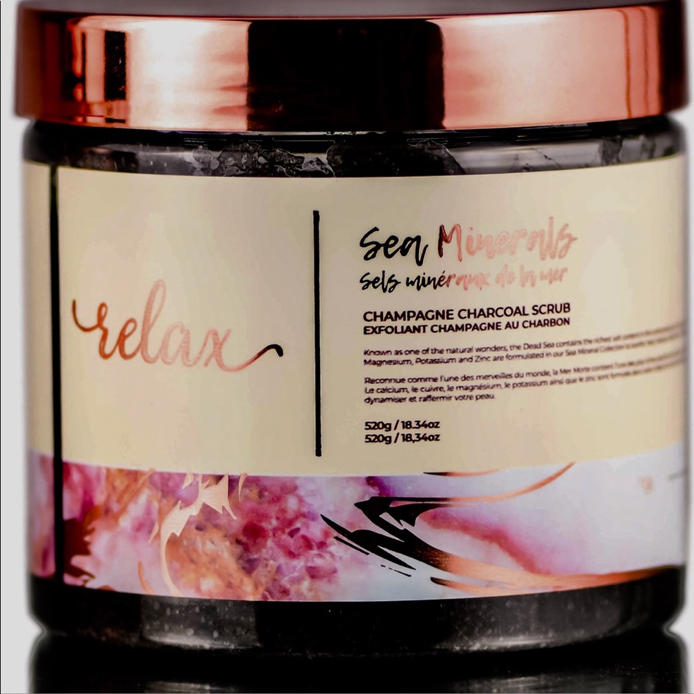 Relax Champagne Charcoal Body Scrub